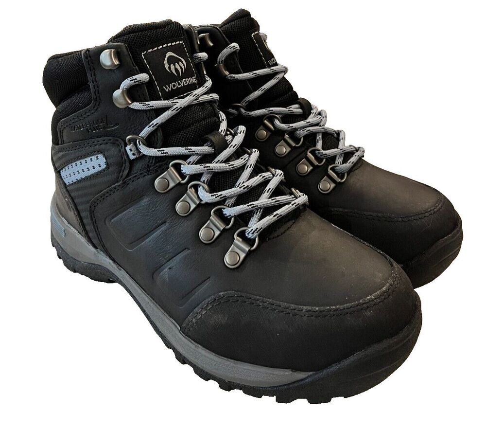 Womens Boots Wolverine Chisel 2 6in Soft Toe Work Lace Up Black Size 7W wide NEW
